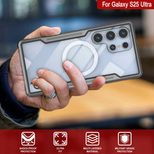 Load image into Gallery viewer, Punkcase S25 Ultra Armour Case de protection multicouche de qualité militaire de qualité militaire [Grey-Black]

