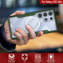 Load image into Gallery viewer, Punkcase S25 Ultra Armour Case de protection multicouche de qualité militaire de qualité militaire [vert foncé]
