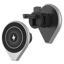 Charger l'image dans la galerie, Punkcase Chargeur sans fil pour voiture [série F8] Chargeur rapide universel de 15 W pour grille d'aération [argent]

