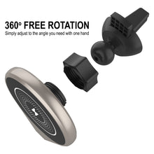 Load image into Gallery viewer, Punkcase Chargeur de Voiture sans Fil [Série F8] Chargeur Rapide Universel de 15W avec Support pour Grille d'Aération [Or]
