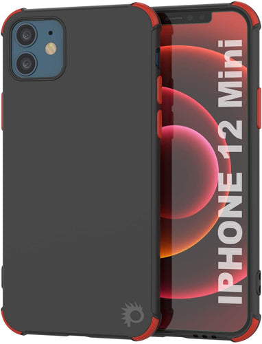 Punkcase Protective & Lightweight TPU Case [Sunshine Series] for iPhone 12 Mini [Black] (Color in image: Black)