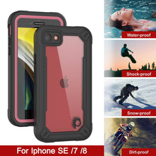 Charger l&#39;image dans la galerie, iPhone 7 Waterproof IP68 Case, Punkcase [pink]  [Maximus Series] [Slim Fit] [IP68 Certified] [Shockresistant] Clear Armor Cover with Screen Protector | Ultimate Protection (Color in image: black)
