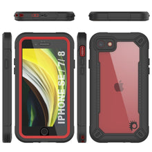 Charger l&#39;image dans la galerie, iPhone 7 Waterproof IP68 Case, Punkcase [red]  [Maximus Series] [Slim Fit] [IP68 Certified] [Shockresistant] Clear Armor Cover with Screen Protector | Ultimate Protection 
