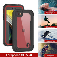 Charger l&#39;image dans la galerie, iPhone 7 Waterproof IP68 Case, Punkcase [red]  [Maximus Series] [Slim Fit] [IP68 Certified] [Shockresistant] Clear Armor Cover with Screen Protector | Ultimate Protection (Color in image: pink)
