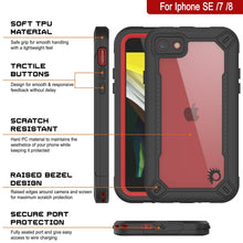 Charger l&#39;image dans la galerie, iPhone 7 Waterproof IP68 Case, Punkcase [red]  [Maximus Series] [Slim Fit] [IP68 Certified] [Shockresistant] Clear Armor Cover with Screen Protector | Ultimate Protection (Color in image: purple)

