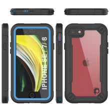Charger l&#39;image dans la galerie, iPhone 7 Waterproof IP68 Case, Punkcase [Blue]  [Maximus Series] [Slim Fit] [IP68 Certified] [Shockresistant] Clear Armor Cover with Screen Protector | Ultimate Protection 
