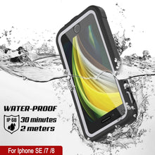 Charger l&#39;image dans la galerie, iPhone 7 Waterproof IP68 Case, Punkcase [white]  [Maximus Series] [Slim Fit] [IP68 Certified] [Shockresistant] Clear Armor Cover with Screen Protector | Ultimate Protection (Color in image: black)
