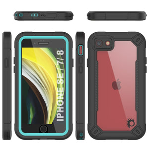 iPhone 7 Waterproof IP68 Case, Punkcase [teal]  [Maximus Series] [Slim Fit] [IP68 Certified] [Shockresistant] Clear Armor Cover with Screen Protector | Ultimate Protection 