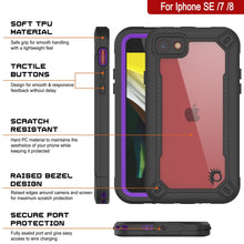 Charger l&#39;image dans la galerie, iPhone 7 Waterproof IP68 Case, Punkcase [Purple]  [Maximus Series] [Slim Fit] [IP68 Certified] [Shockresistant] Clear Armor Cover with Screen Protector | Ultimate Protection (Color in image: blue)
