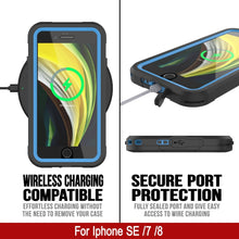 Charger l&#39;image dans la galerie, iPhone 7 Waterproof IP68 Case, Punkcase [Blue]  [Maximus Series] [Slim Fit] [IP68 Certified] [Shockresistant] Clear Armor Cover with Screen Protector | Ultimate Protection (Color in image: teal)
