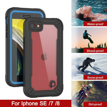 Charger l&#39;image dans la galerie, iPhone 7 Waterproof IP68 Case, Punkcase [Blue]  [Maximus Series] [Slim Fit] [IP68 Certified] [Shockresistant] Clear Armor Cover with Screen Protector | Ultimate Protection (Color in image: pink)
