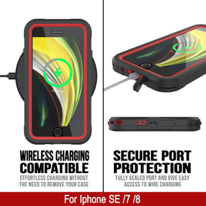 iPhone 7 Waterproof IP68 Case, Punkcase [red]  [Maximus Series] [Slim Fit] [IP68 Certified] [Shockresistant] Clear Armor Cover with Screen Protector | Ultimate Protection (Color in image: green)