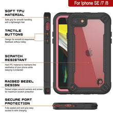 Charger l&#39;image dans la galerie, iPhone 8 Waterproof IP68 Case, Punkcase [pink]  [Maximus Series] [Slim Fit] [IP68 Certified] [Shockresistant] Clear Armor Cover with Screen Protector | Ultimate Protection (Color in image: purple)

