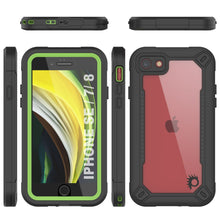 Charger l&#39;image dans la galerie, iPhone 8 Waterproof IP68 Case, Punkcase [Green]  [Maximus Series] [Slim Fit] [IP68 Certified] [Shockresistant] Clear Armor Cover with Screen Protector | Ultimate Protection 
