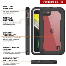 Charger l&#39;image dans la galerie, iPhone 8 Waterproof IP68 Case, Punkcase [white]  [Maximus Series] [Slim Fit] [IP68 Certified] [Shockresistant] Clear Armor Cover with Screen Protector | Ultimate Protection (Color in image: red)
