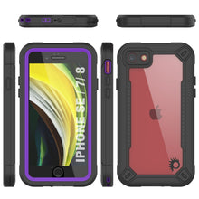 Charger l&#39;image dans la galerie, iPhone 8 Waterproof IP68 Case, Punkcase [Purple]  [Maximus Series] [Slim Fit] [IP68 Certified] [Shockresistant] Clear Armor Cover with Screen Protector | Ultimate Protection 
