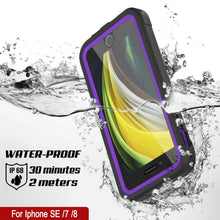 Charger l&#39;image dans la galerie, iPhone 8 Waterproof IP68 Case, Punkcase [Purple]  [Maximus Series] [Slim Fit] [IP68 Certified] [Shockresistant] Clear Armor Cover with Screen Protector | Ultimate Protection (Color in image: white)
