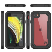 Charger l&#39;image dans la galerie, iPhone 8 Waterproof IP68 Case, Punkcase [Black]  [Maximus Series] [Slim Fit] [IP68 Certified] [Shockresistant] Clear Armor Cover with Screen Protector | Ultimate Protection 
