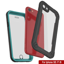 Charger l&#39;image dans la galerie, iPhone 8 Waterproof IP68 Case, Punkcase [teal]  [Maximus Series] [Slim Fit] [IP68 Certified] [Shockresistant] Clear Armor Cover with Screen Protector | Ultimate Protection (Color in image: black)
