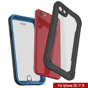 iPhone SE (4.7") Waterproof IP68 Case, Punkcase [Blue]  [Maximus Series] [Slim Fit] [IP68 Certified] [Shockresistant] Clear Armor Cover with Screen Protector | Ultimate Protection (Color in image: white)