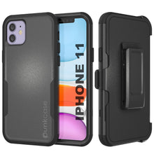 Load image into Gallery viewer, Punkcase for iPhone 11 Belt Clip Multilayer Holster Case [Patron Series] [Black] (Color in image: Black)
