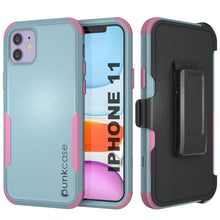 Load image into Gallery viewer, Punkcase for iPhone 11 Belt Clip Multilayer Holster Case [Patron Series] [Mint-Pink] (Color in image: Mint-Pink)
