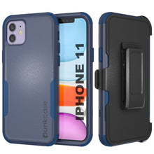Load image into Gallery viewer, Punkcase for iPhone 11 Belt Clip Multilayer Holster Case [Patron Series] [Navy] (Color in image: Navy)
