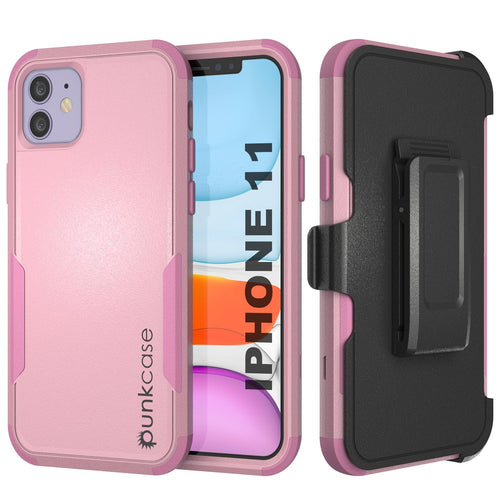 Punkcase for iPhone 11 Belt Clip Multilayer Holster Case [Patron Series] [Pink] (Color in image: Pink)