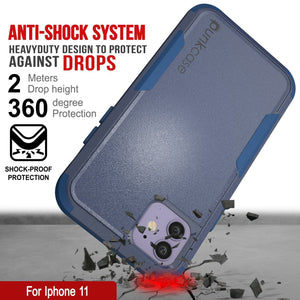 Punkcase for iPhone 11 Belt Clip Multilayer Holster Case [Patron Series] [Navy] (Color in image: Pink)