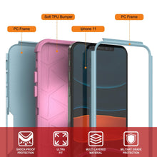 Load image into Gallery viewer, Punkcase for iPhone 11 Belt Clip Multilayer Holster Case [Patron Series] [Mint-Pink] (Color in image: Black)
