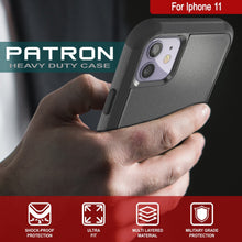 Load image into Gallery viewer, Punkcase for iPhone 11 Belt Clip Multilayer Holster Case [Patron Series] [Black] (Color in image: Red-Black)
