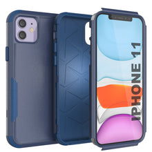 Load image into Gallery viewer, Punkcase for iPhone 11 Belt Clip Multilayer Holster Case [Patron Series] [Navy] 
