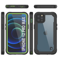 Charger l&#39;image dans la galerie, iPhone 12 Pro Max Waterproof IP68 Case, Punkcase [Green]  [Maximus Series] [Slim Fit] [IP68 Certified] [Shockresistant] Clear Armor Cover with Screen Protector | Ultimate Protection (Color in image: blue)
