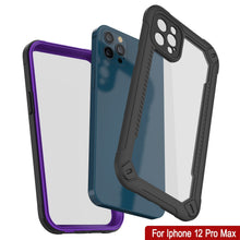 Charger l&#39;image dans la galerie, iPhone 12 Pro Max Waterproof IP68 Case, Punkcase [Purple]  [Maximus Series] [Slim Fit] [IP68 Certified] [Shockresistant] Clear Armor Cover with Screen Protector | Ultimate Protection (Color in image: green)
