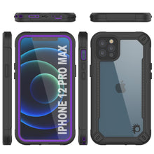 Charger l&#39;image dans la galerie, iPhone 12 Pro Max Waterproof IP68 Case, Punkcase [Purple]  [Maximus Series] [Slim Fit] [IP68 Certified] [Shockresistant] Clear Armor Cover with Screen Protector | Ultimate Protection (Color in image: blue)

