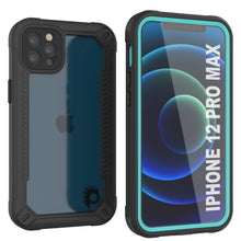 Charger l&#39;image dans la galerie, iPhone 12 Pro Max Waterproof IP68 Case, Punkcase [teal]  [Maximus Series] [Slim Fit] [IP68 Certified] [Shockresistant] Clear Armor Cover with Screen Protector | Ultimate Protection (Color in image: teal)
