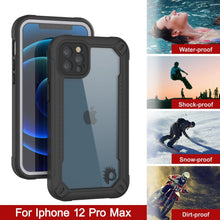 Charger l&#39;image dans la galerie, iPhone 12 Pro Max Waterproof IP68 Case, Punkcase [white]  [Maximus Series] [Slim Fit] [IP68 Certified] [Shockresistant] Clear Armor Cover with Screen Protector | Ultimate Protection 
