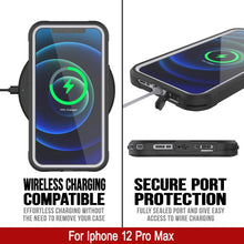 Charger l&#39;image dans la galerie, iPhone 12 Pro Max Waterproof IP68 Case, Punkcase [white]  [Maximus Series] [Slim Fit] [IP68 Certified] [Shockresistant] Clear Armor Cover with Screen Protector | Ultimate Protection (Color in image: pink)
