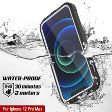 Charger l&#39;image dans la galerie, iPhone 12 Pro Max Waterproof IP68 Case, Punkcase [white]  [Maximus Series] [Slim Fit] [IP68 Certified] [Shockresistant] Clear Armor Cover with Screen Protector | Ultimate Protection (Color in image: teal)
