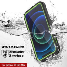 Charger l&#39;image dans la galerie, iPhone 12 Pro Max Waterproof IP68 Case, Punkcase [Green]  [Maximus Series] [Slim Fit] [IP68 Certified] [Shockresistant] Clear Armor Cover with Screen Protector | Ultimate Protection (Color in image: white)
