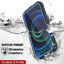 Charger l&#39;image dans la galerie, iPhone 12 Pro Max Waterproof IP68 Case, Punkcase [Blue]  [Maximus Series] [Slim Fit] [IP68 Certified] [Shockresistant] Clear Armor Cover with Screen Protector | Ultimate Protection (Color in image: purple)
