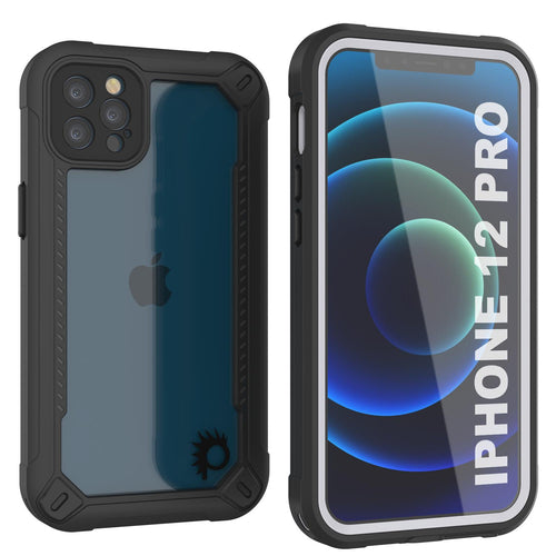 iPhone 12 Pro Waterproof IP68 Case, Punkcase [white]  [Maximus Series] [Slim Fit] [IP68 Certified] [Shockresistant] Clear Armor Cover with Screen Protector | Ultimate Protection (Color in image: white)