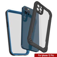 Charger l&#39;image dans la galerie, iPhone 12 Pro Waterproof IP68 Case, Punkcase [Blue]  [Maximus Series] [Slim Fit] [IP68 Certified] [Shockresistant] Clear Armor Cover with Screen Protector | Ultimate Protection (Color in image: red)
