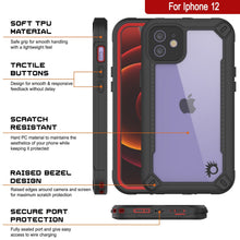 Charger l&#39;image dans la galerie, iPhone 12 Waterproof IP68 Case, Punkcase [red]  [Maximus Series] [Slim Fit] [IP68 Certified] [Shockresistant] Clear Armor Cover with Screen Protector | Ultimate Protection (Color in image: green)
