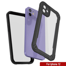 Charger l&#39;image dans la galerie, iPhone 12 Waterproof IP68 Case, Punkcase [Black]  [Maximus Series] [Slim Fit] [IP68 Certified] [Shockresistant] Clear Armor Cover with Screen Protector | Ultimate Protection (Color in image: purple)
