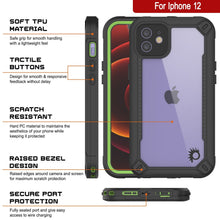 Charger l&#39;image dans la galerie, iPhone 12 Waterproof IP68 Case, Punkcase [Green]  [Maximus Series] [Slim Fit] [IP68 Certified] [Shockresistant] Clear Armor Cover with Screen Protector | Ultimate Protection (Color in image: red)
