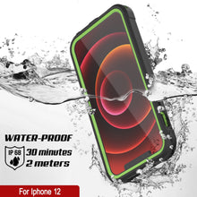 Charger l&#39;image dans la galerie, iPhone 12 Waterproof IP68 Case, Punkcase [Green]  [Maximus Series] [Slim Fit] [IP68 Certified] [Shockresistant] Clear Armor Cover with Screen Protector | Ultimate Protection (Color in image: white)
