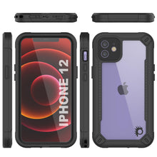Charger l&#39;image dans la galerie, iPhone 12 Waterproof IP68 Case, Punkcase [Black]  [Maximus Series] [Slim Fit] [IP68 Certified] [Shockresistant] Clear Armor Cover with Screen Protector | Ultimate Protection (Color in image: red)
