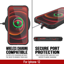 Charger l&#39;image dans la galerie, iPhone 12 Waterproof IP68 Case, Punkcase [red]  [Maximus Series] [Slim Fit] [IP68 Certified] [Shockresistant] Clear Armor Cover with Screen Protector | Ultimate Protection (Color in image: teal)
