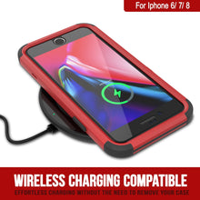 Charger l&#39;image dans la galerie, Punkcase for iPhone 8 Belt Clip Multilayer Holster Case [Patron Series] [Red-Black] 
